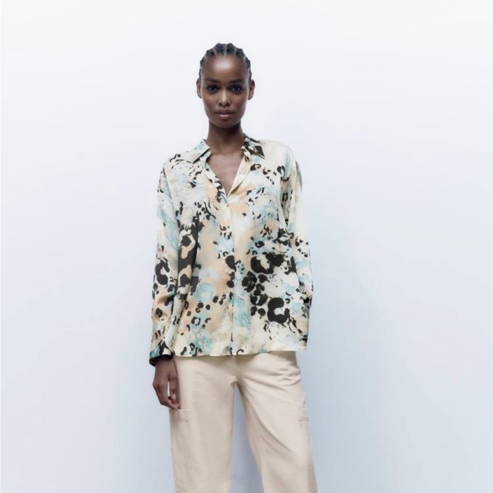 Zara multi color blouse
